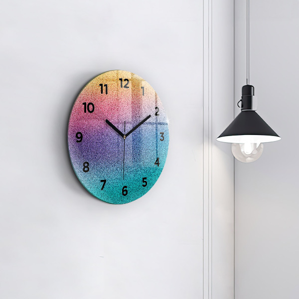 Orologio rotondo in vetro Motivo a gradiente