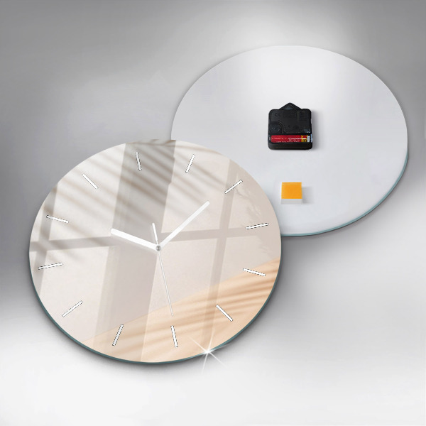Orologio rotondo in vetro Astrazione cremosa