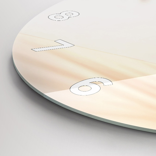 Orologio rotondo in vetro Astrazione cremosa