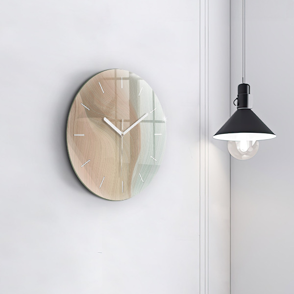 Orologio rotondo in vetro Astrazione delle onde
