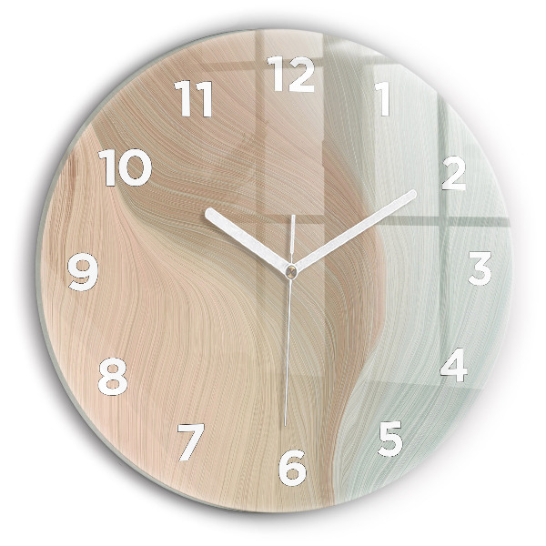 Orologio rotondo in vetro Astrazione delle onde