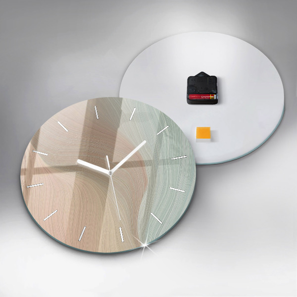 Orologio rotondo in vetro Astrazione delle onde