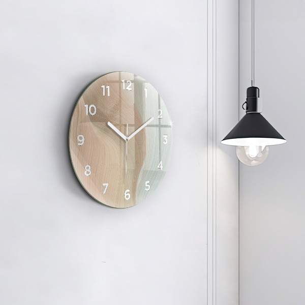 Orologio rotondo in vetro Astrazione delle onde