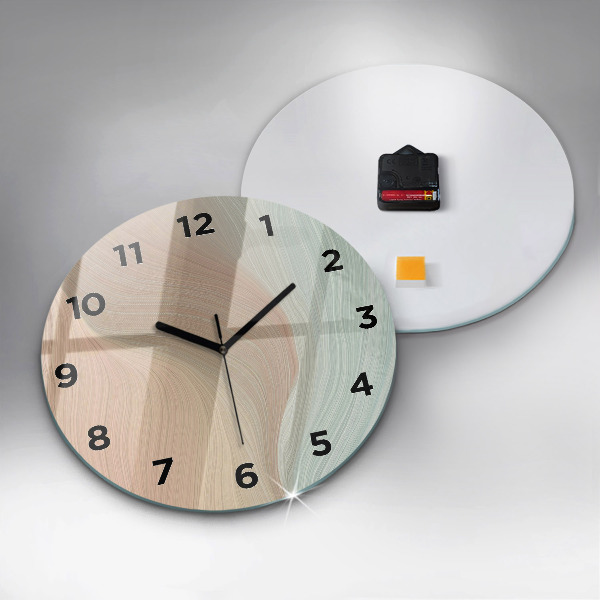 Orologio rotondo in vetro Astrazione delle onde