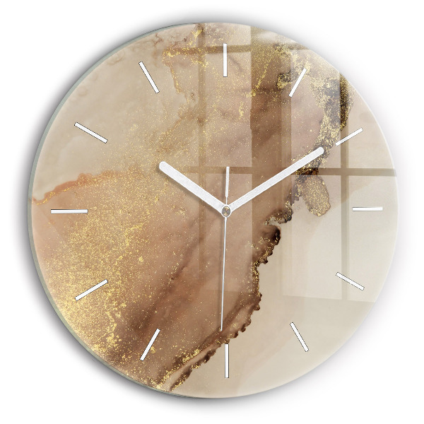 Orologio rotondo in vetro Arte moderna beige