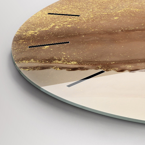 Orologio rotondo in vetro Arte moderna beige