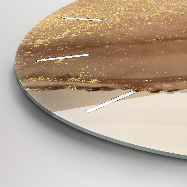 Orologio rotondo in vetro Arte moderna beige