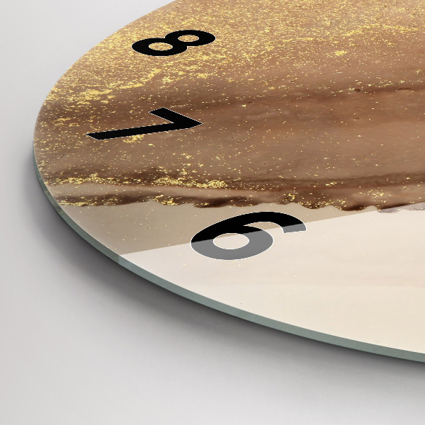 Orologio rotondo in vetro Arte moderna beige