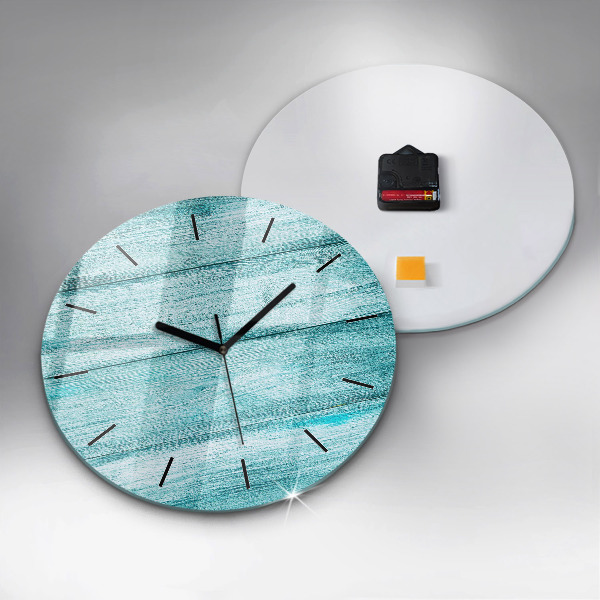 Orologio rotondo Legno vecchio blu