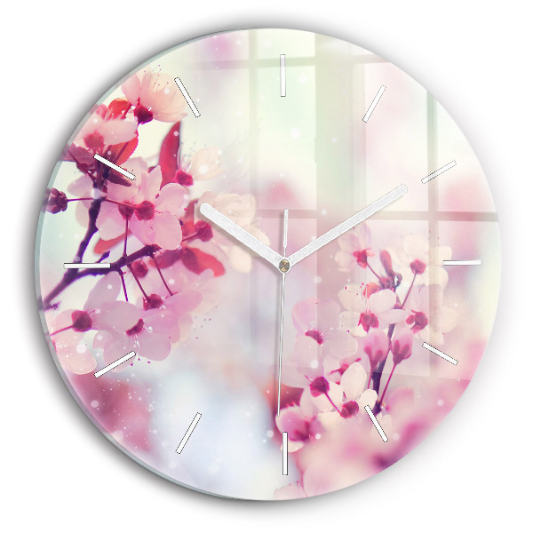 Orologio rotondo Fiori primaverili