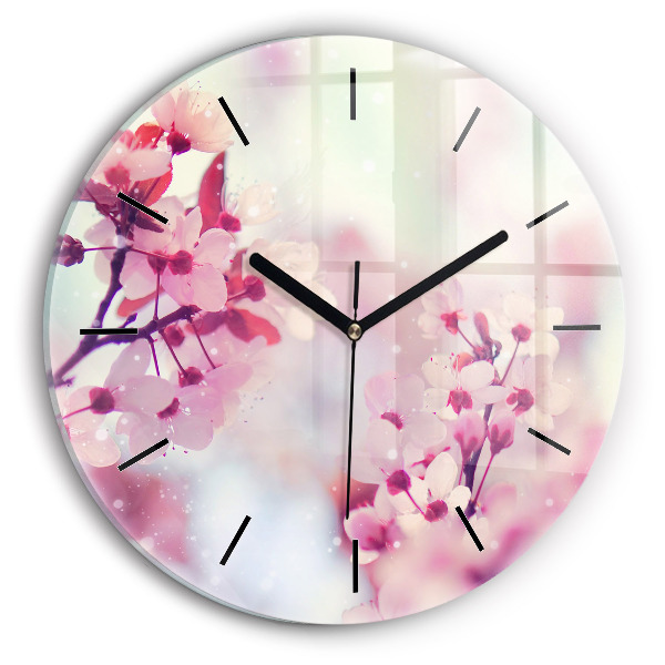 Orologio rotondo Fiori primaverili