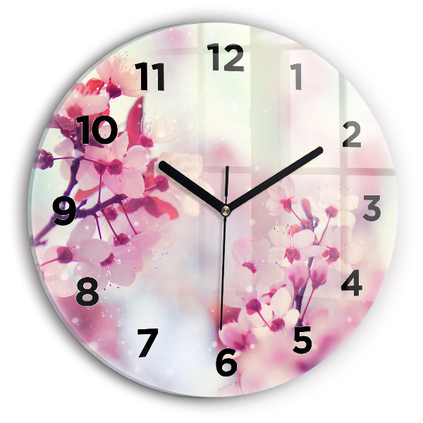 Orologio rotondo Fiori primaverili