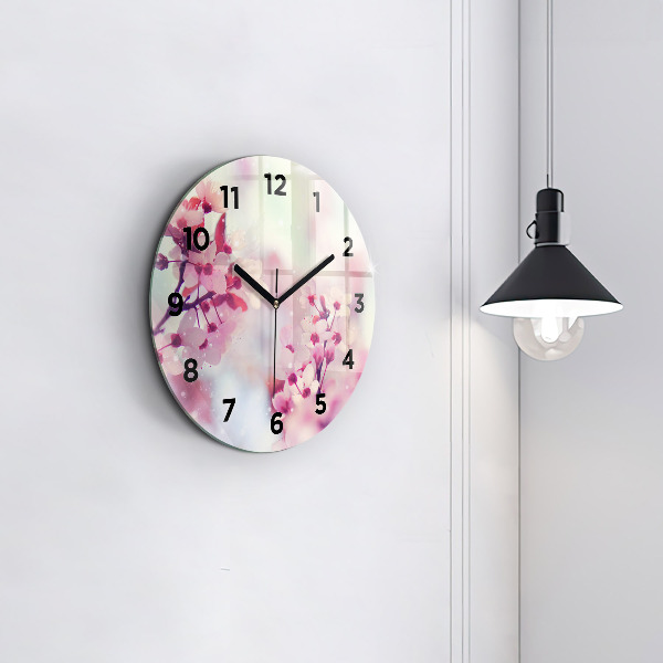 Orologio rotondo Fiori primaverili