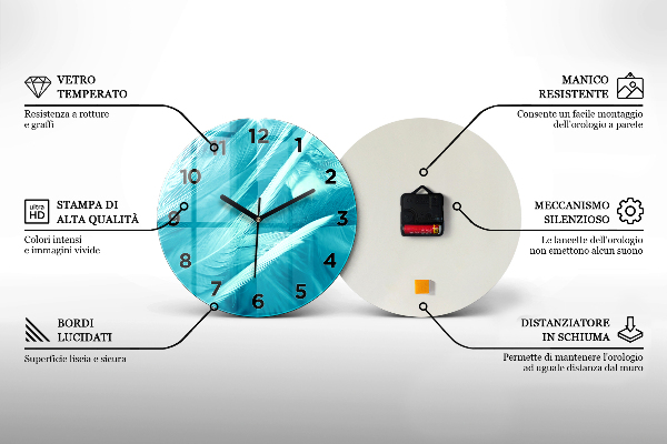 Orologio rotondo Girasoli su tavole