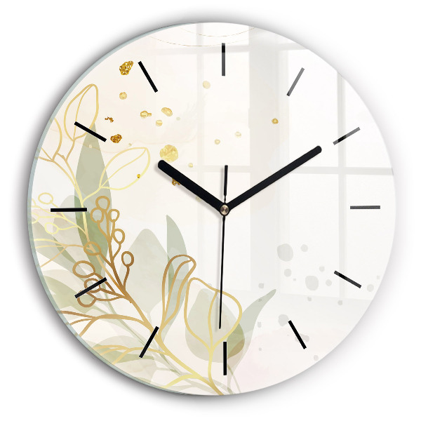 Orologio rotondo in vetro Astrazione pastello