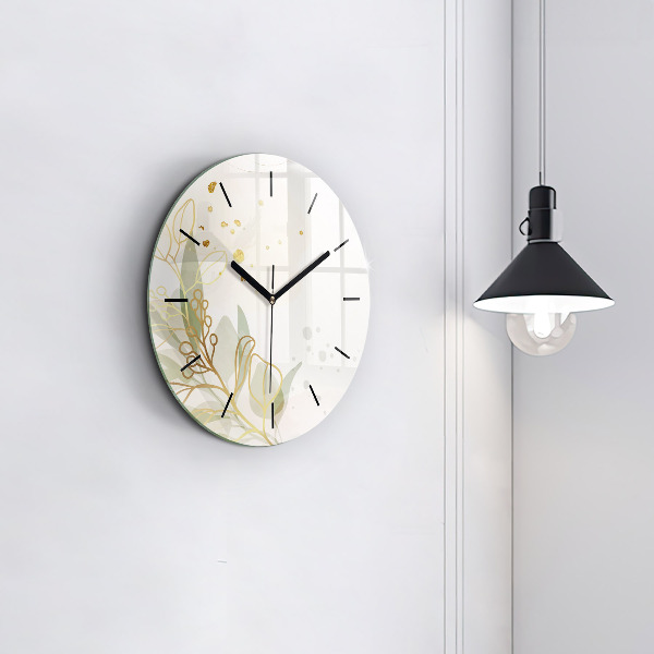 Orologio rotondo in vetro Astrazione pastello