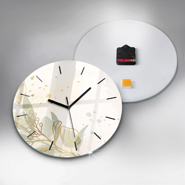 Orologio rotondo in vetro Astrazione pastello