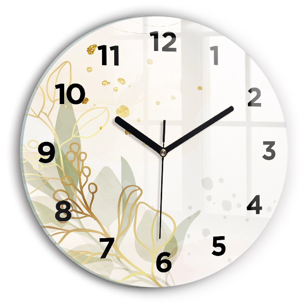 Orologio rotondo in vetro Astrazione pastello