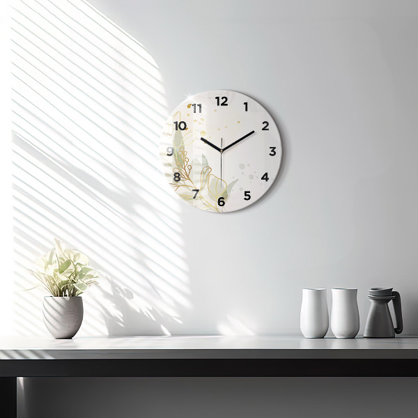Orologio rotondo in vetro Astrazione pastello