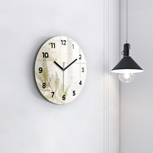Orologio rotondo in vetro Astrazione pastello