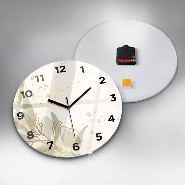 Orologio rotondo in vetro Astrazione pastello