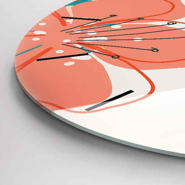 Orologio rotondo in vetro Piante hawaiane