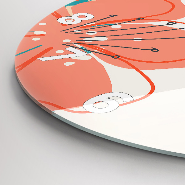 Orologio rotondo in vetro Piante hawaiane