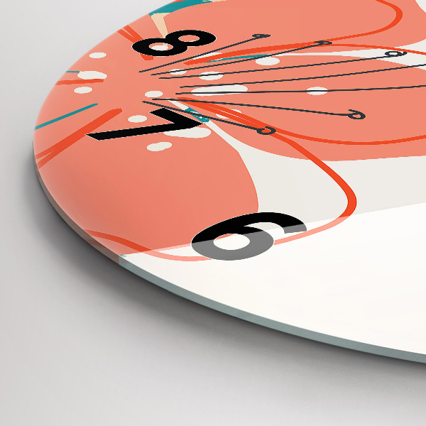 Orologio rotondo in vetro Piante hawaiane