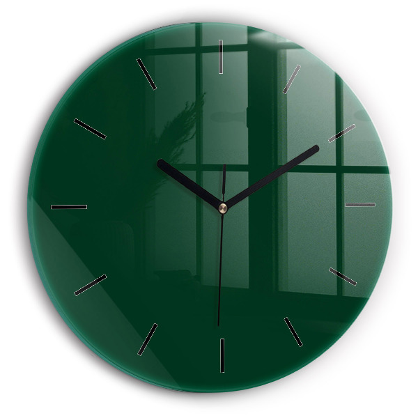 Orologio rotondo in vetro Colore verde bottiglia