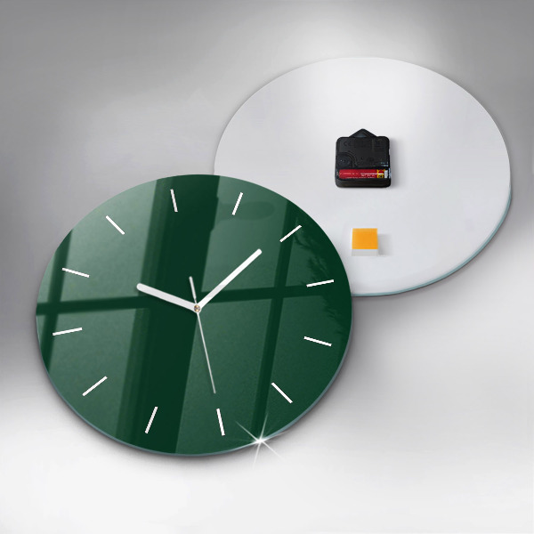 Orologio rotondo in vetro Colore verde bottiglia