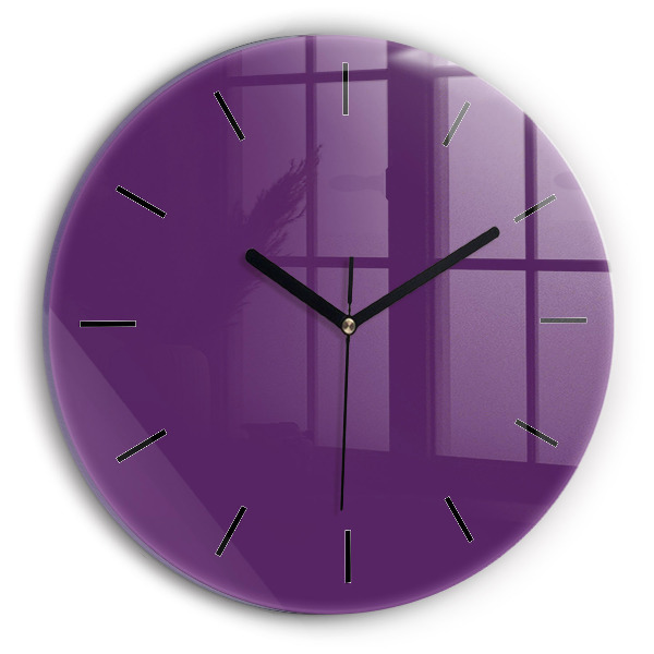 Orologio rotondo in vetro Viola