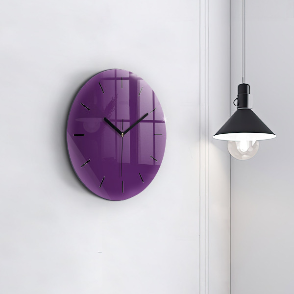 Orologio rotondo in vetro Viola