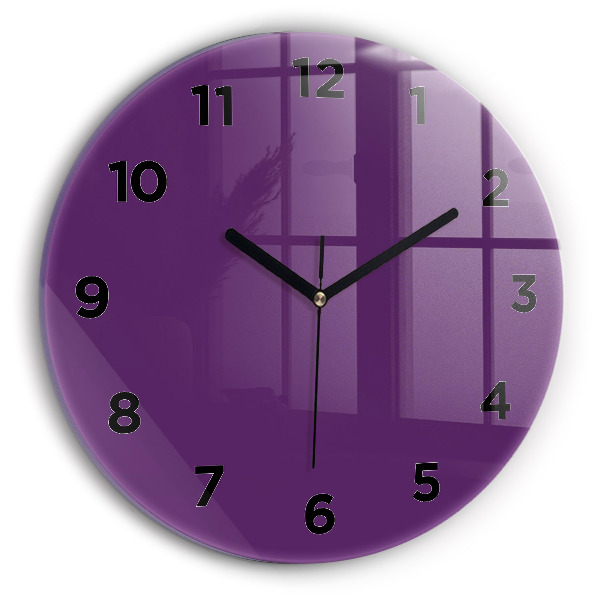 Orologio rotondo in vetro Viola