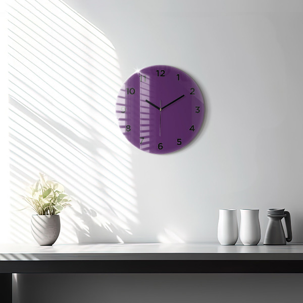 Orologio rotondo in vetro Viola