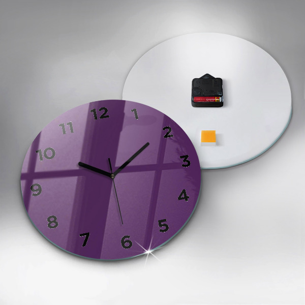 Orologio rotondo in vetro Viola