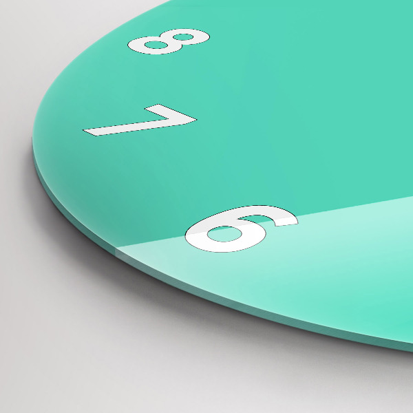 Orologio rotondo in vetro Turchese