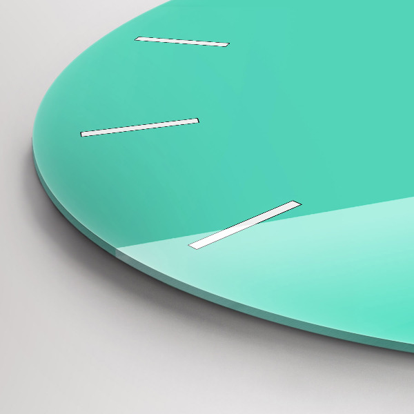 Orologio rotondo in vetro Turchese