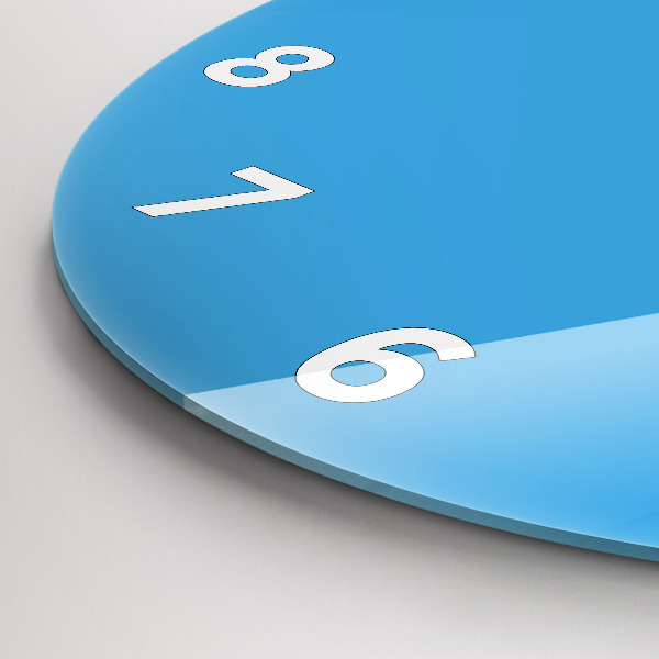 Orologio rotondo in vetro Blu