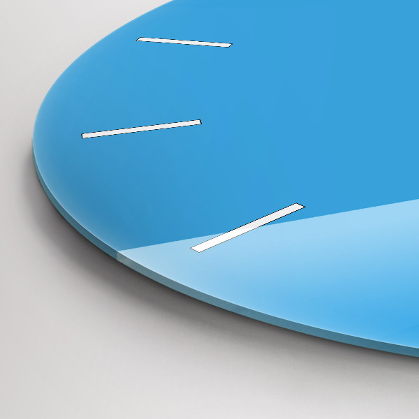 Orologio rotondo in vetro Blu