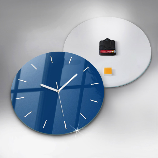 Orologio rotondo in vetro Blu