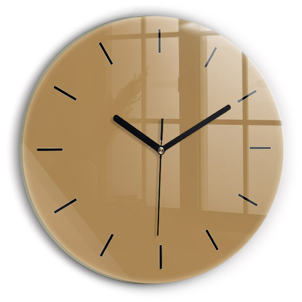 Orologio rotondo in vetro Beige