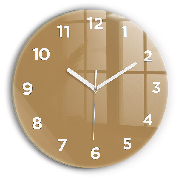 Orologio rotondo in vetro Beige