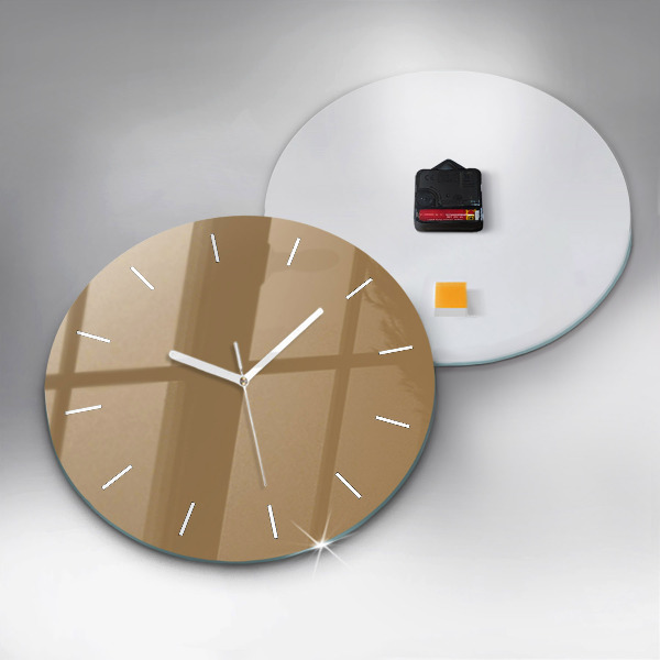 Orologio rotondo in vetro Beige