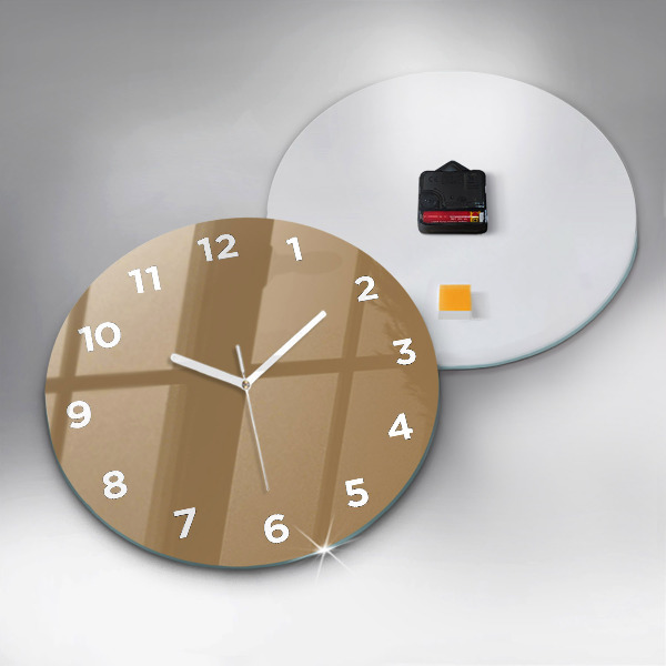 Orologio rotondo in vetro Beige
