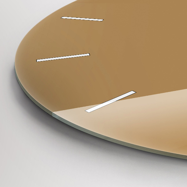 Orologio rotondo in vetro Beige