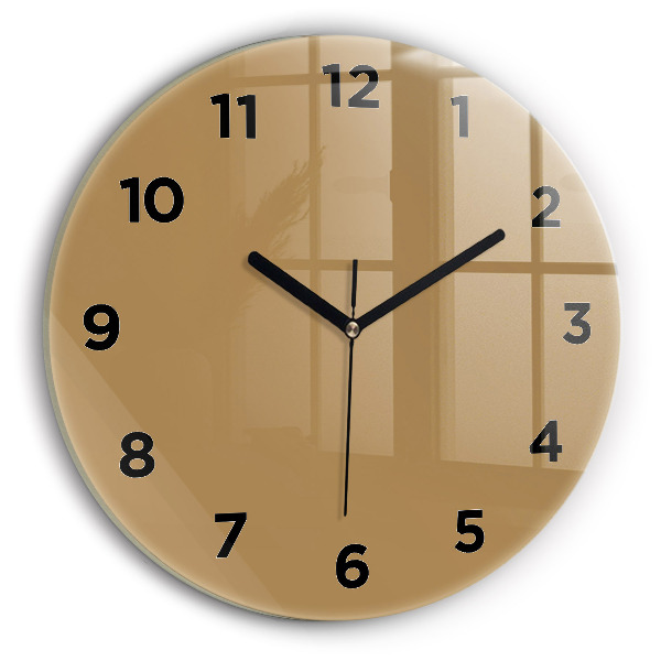 Orologio rotondo in vetro Beige
