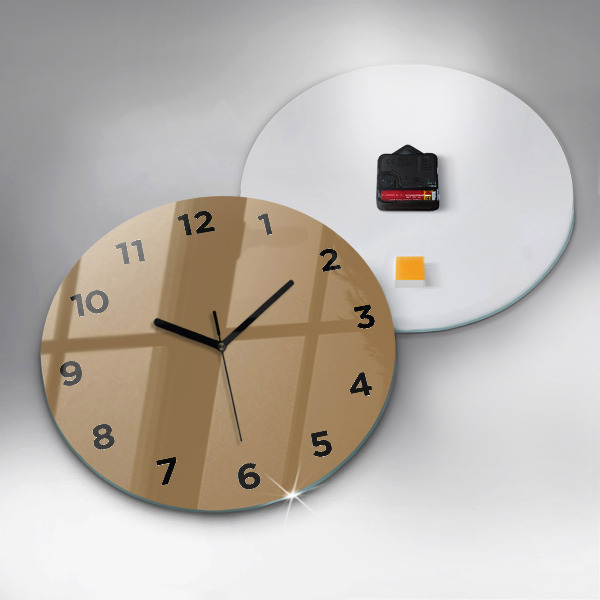 Orologio rotondo in vetro Beige