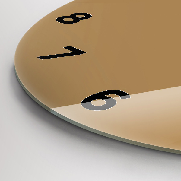 Orologio rotondo in vetro Beige