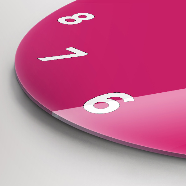 Orologio rotondo in vetro Rosa