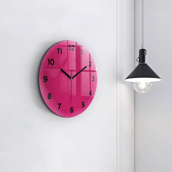 Orologio rotondo in vetro Rosa